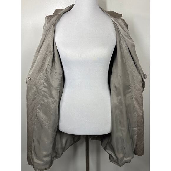 Eileen Fisher Silver Satin Crinkle, Rumple Blazer Jacket, XL New with Tags, NWT - Picture 6 of 10